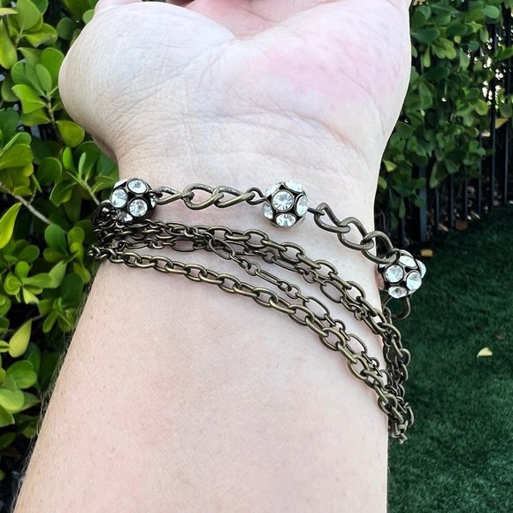 "Druzy" Bronze Chain Bracelet - Picture 8 of 10